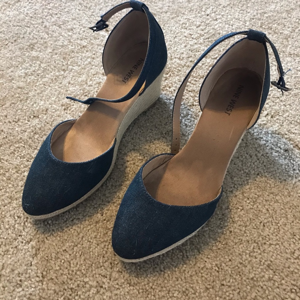 Denim blue Wedge Sandles